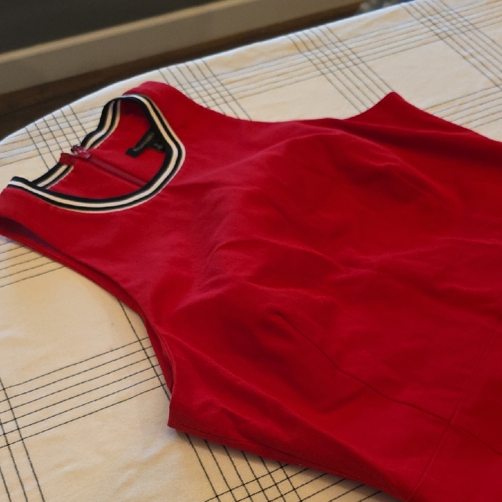 Banana Republic Vibrant Red Sleeveless Midi Dress - Picture 2 of 5